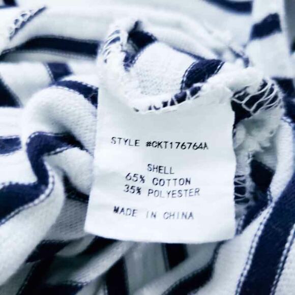 Mello Day Stripe Sleeveless Shirt Tank Black Sz 6 Shirt Ruched Side Casual Work - Picture 7 of 8